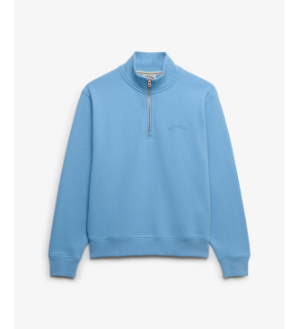 Superdry Sudadera Essential Logo Zip azul