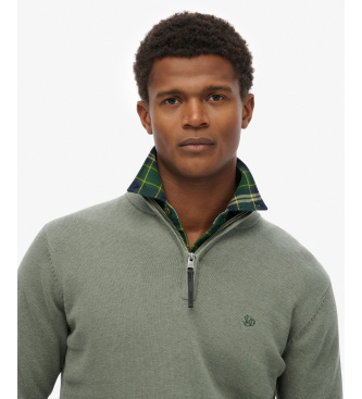 Superdry Jumper Essentials Half Zip gr�n