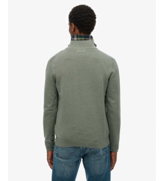 Superdry Jumper Essentials Half Zip gr�n