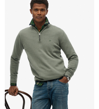 Superdry Jumper Essentials Half Zip gr�n