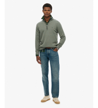 Superdry Jumper Essentials Half Zip gr�n