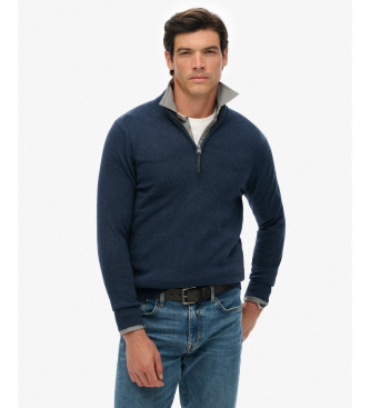 Superdry Trui Essentials halve rits marine