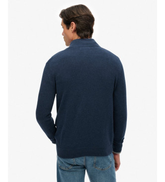 Superdry Trui Essentials halve rits marine