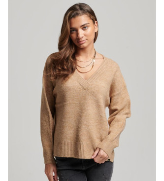 Superdry Extra large beige V-neck jumper