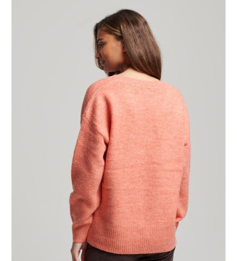 Superdry Pull oversize col V corail