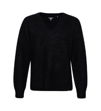 Superdry Oversized V-neck jumper black