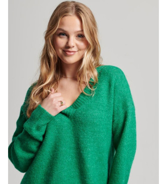 Superdry Maglione oversize verde con scollo a V