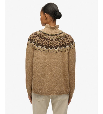 Superdry Fairisle tr�ja brun