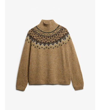 Superdry Fairisle tr�ja brun