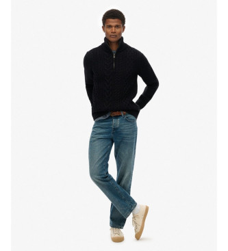 Superdry Camisola Jacob Cable azul-marinho