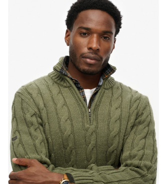 Superdry Camisola verde com cabo Jacob