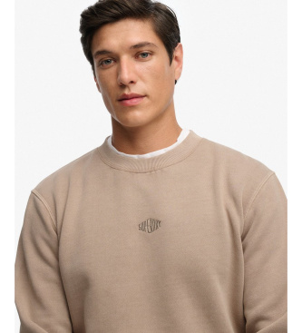 Superdry Micro Logo Crew Sweatshirt beige