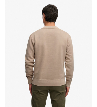 Superdry Micro Logo Crew Sweatshirt beige