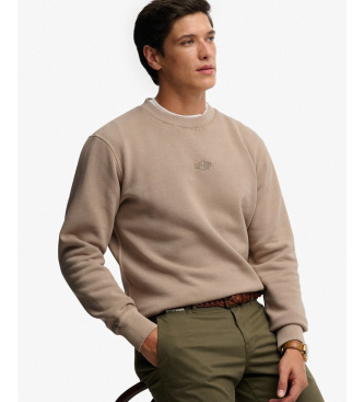 Superdry Micro Logo Crew Sweatshirt beige