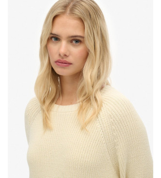 Superdry Afslappet ribstrikket trje beige