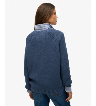 Superdry Relaxed Ribbed Knitted jumper bl