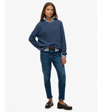 Superdry Relaxed Ribbed Knitted jumper bl