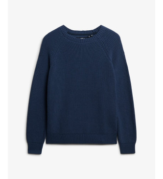 Superdry Relaxed Ribbed Knitted jumper bl