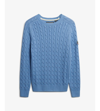 Superdry Slouchy Kabelgebreide trui blauw