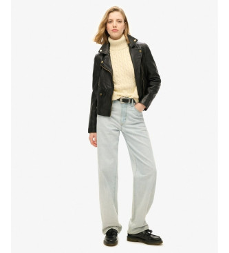 Superdry Maglione beige con arrotolamento a trecce