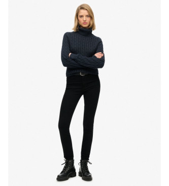 Superdry Jersey Slouchy Cable Roll Neck marino