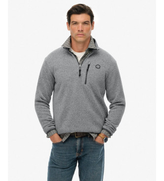 Superdry Storm Fleece Half Zip Sweater mrkegr