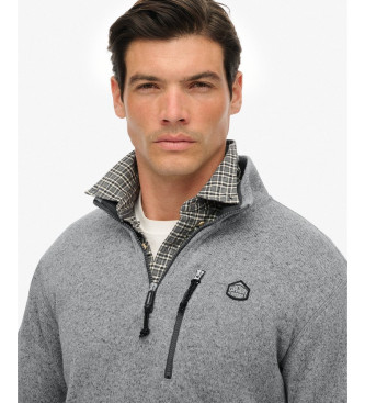 Superdry Storm Fleece Half Zip Sweater mrkegr
