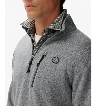 Superdry Storm Fleece Half Zip Sweater mrkegr