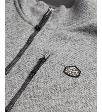 Superdry Storm Fleece Half Zip Sweater mrkegr