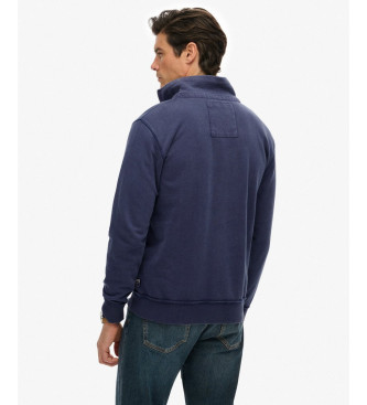 Superdry Vintage Athletic Sweatshirt med halv dragkedja marinbl