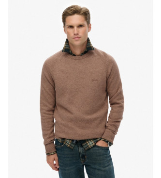Superdry Camisola de mistura de l castanha
