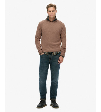 Superdry Camisola de mistura de l castanha