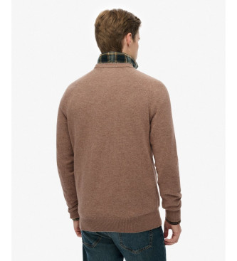 Superdry Brun tr�ja i ullblandning