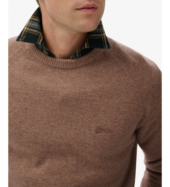 Superdry Brun tr�ja i ullblandning