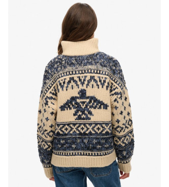 Superdry Pull Zip beige