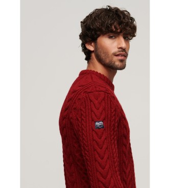 Superdry Bordowy sweter Jacob