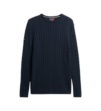 Superdry Classic Cable Sweater in Navy
