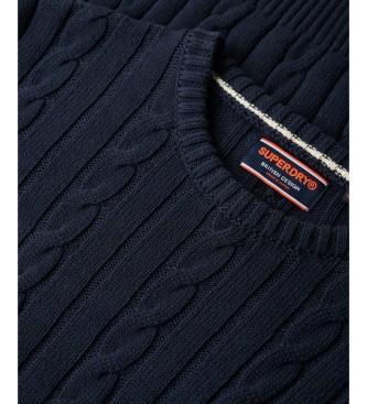 Superdry Classic Cable Sweater in Navy