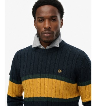 Superdry Jersey Cotton Stripe Cable marine