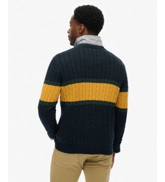 Superdry Jersey Cotton Stripe Cable marine