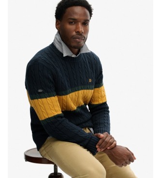 Superdry Jersey Cotton Stripe Cable marine