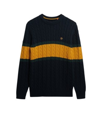 Superdry Jersey Cotton Stripe Cable marine