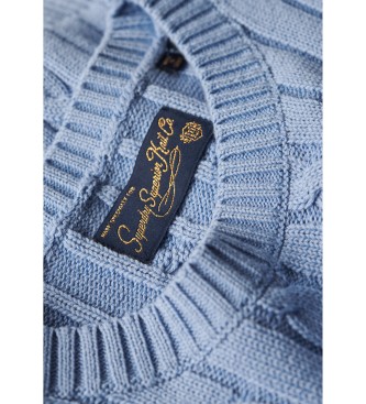 Superdry Camisola de malha azul vintage