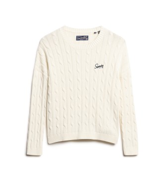 Superdry Braided knitted pullover Vintage off-white