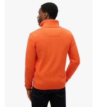 Superdry Orange Henley Cotton Classics Jumper