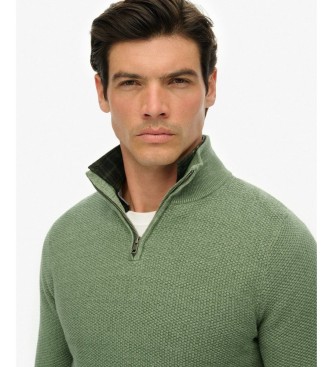 Superdry Jumper Texture Half Zip vert