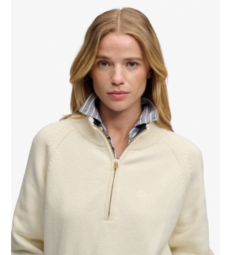 Superdry Jersey mezza zip Classic beige
