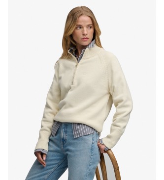 Superdry Jersey mezza zip Classic beige