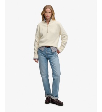 Superdry Jersey mezza zip Classic beige
