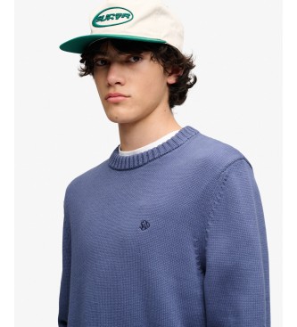 Superdry Pull Preppy en coton marine